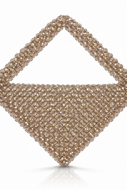 Atelier Emine Viennetta Honey Crystal Gelato Couture handmade crystal handbag with integrated crystal handle
