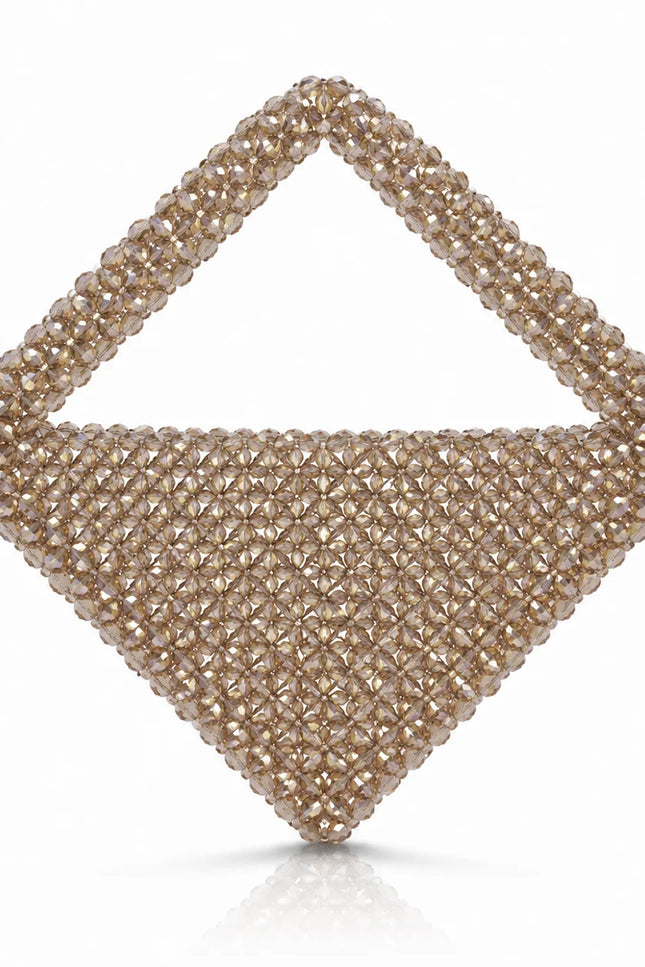 Atelier Emine Viennetta Honey Crystal Gelato Couture handmade crystal handbag with integrated crystal handle