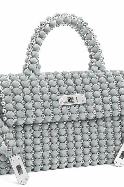 Atelier Emine Velis Diamond Velvet Noir Couture premium handmade velvet and crystal couture bag with integrated handles