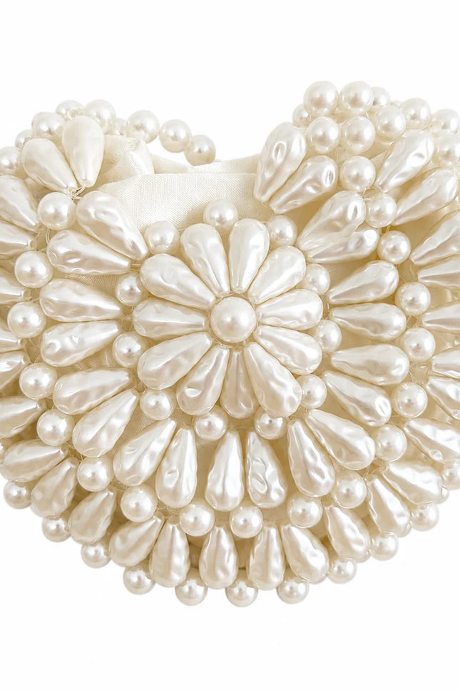 Atelier Emine Vanity Oyster Pearl Weave Couture luxury handmade pearl bag with pearl handle