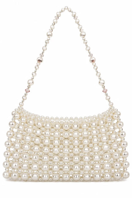 Atelier Emine Lustre Pearl Pearl Weave Couture luxury handmade pearl bag with pearl handle