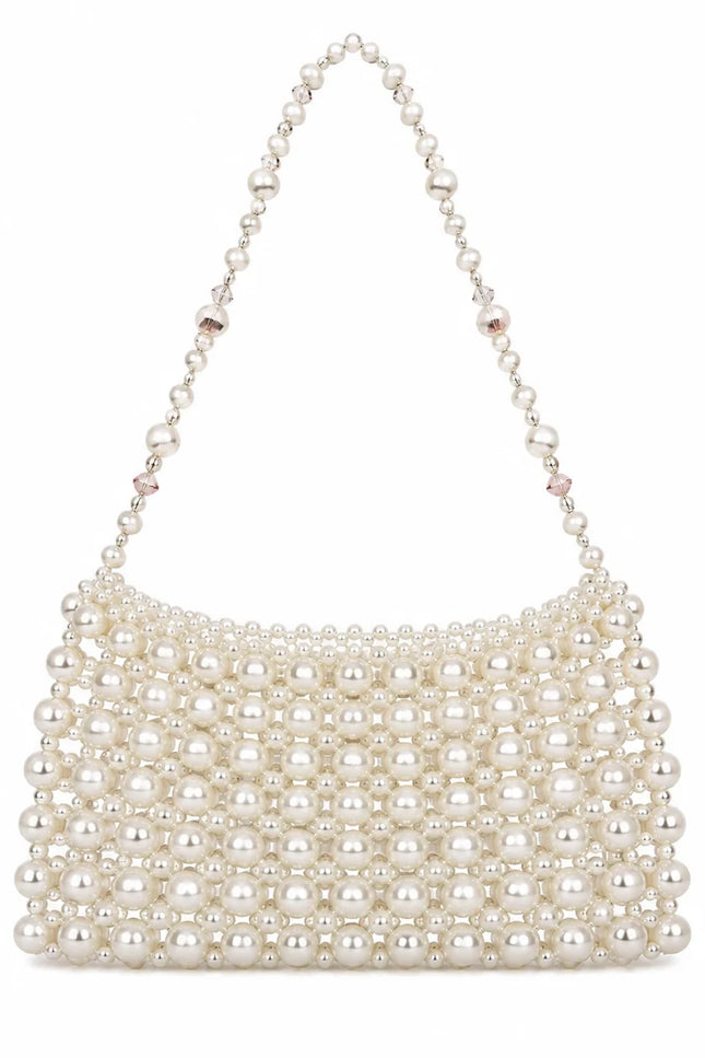Atelier Emine Lustre Pearl Pearl Weave Couture luxury handmade pearl bag with pearl handle