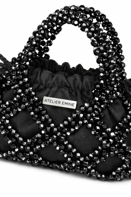 Atelier Emine Budino Peperino Crystal Gelato Couture handmade crystal handbag with integrated crystal handle