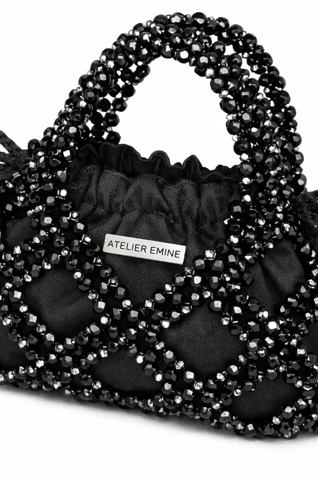 Atelier Emine Budino Peperino Crystal Gelato Couture handmade crystal handbag with integrated crystal handle