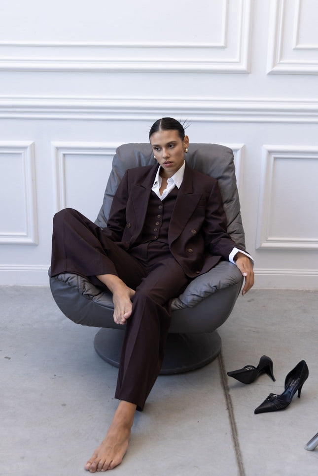 BÚDZIKO | CHOCOLATE WIDE-LEG PANTS