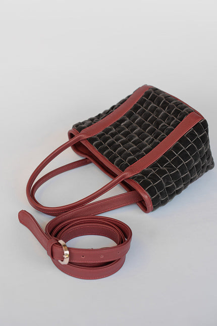 Bolso cholito granate