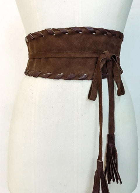 JUAN-JO I Pasek Boho Chic z Zamszu