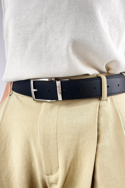 Canussa | Reverse reversible belt – Black/Camel