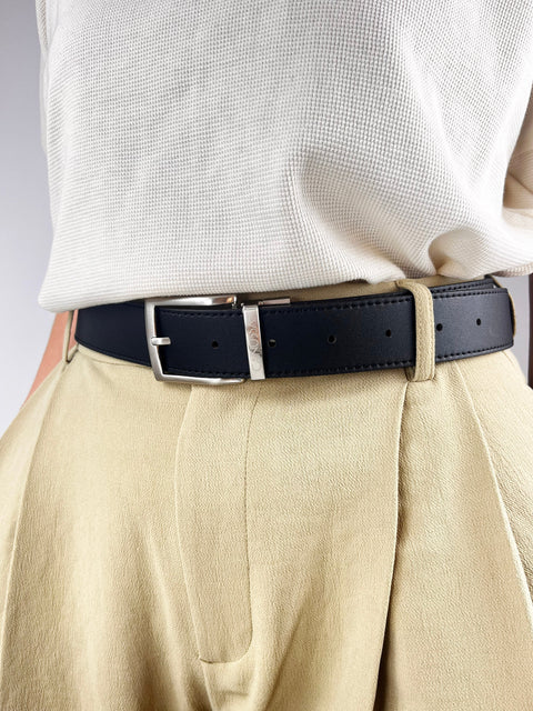 Canussa | Reverse reversible belt – Black/Camel