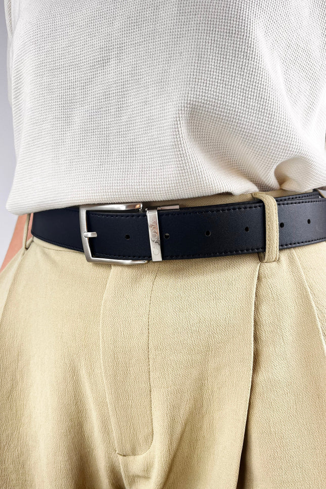 Canussa | Reverse reversible belt – Black/Hazelnut