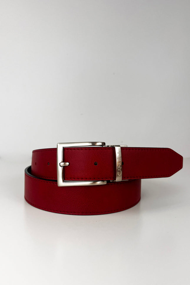 Canussa | Reverse reversible belt – Black/Red