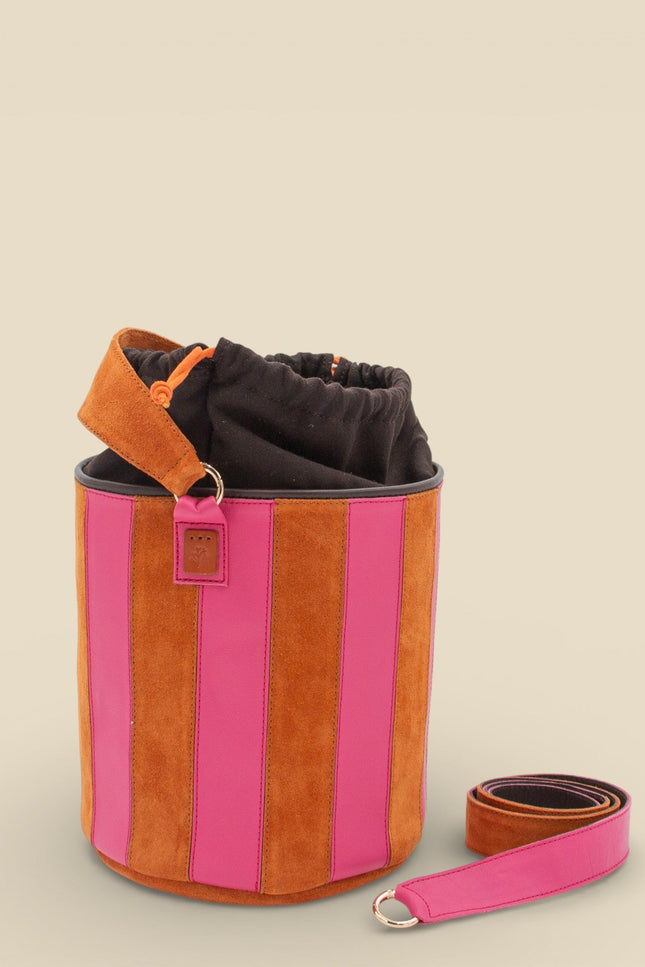 bolso de piel tambour circus buganvilla producto tira exterior