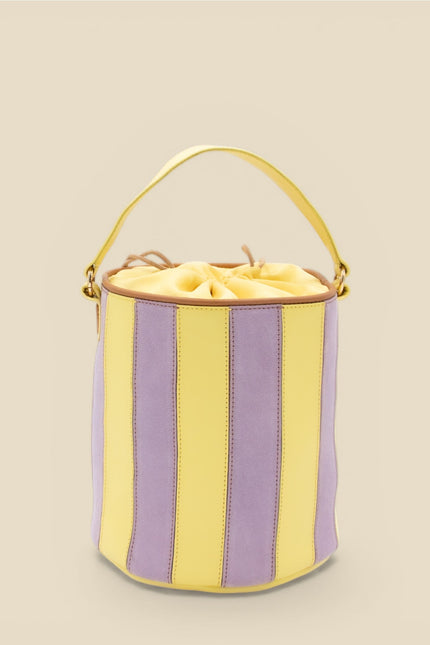 bolso de piel tambour circus malva frontal
