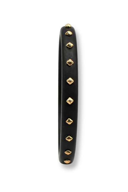 Michael Nash Jewelry | Clementine Studded Matte Black Resin Bangle