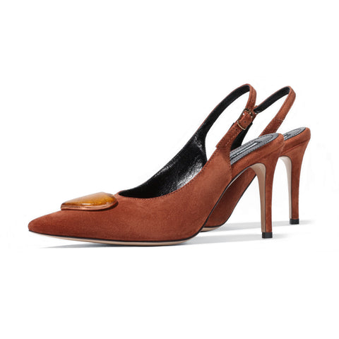 The Mad Shoes | YOKO Slingback Cognac Brown