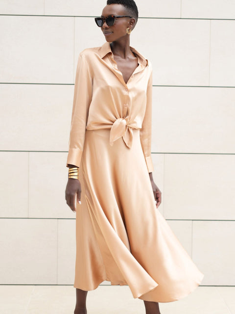 Bel Cashmere | Blusa Diana de seda latte