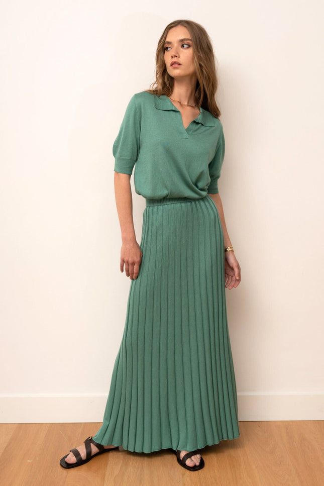 Bel Cashmere | Falda Claudia esmeralda