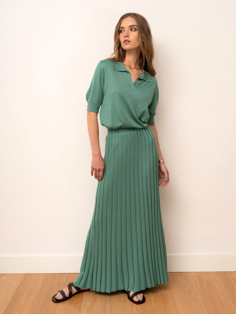 Bel Cashmere | Falda Claudia esmeralda