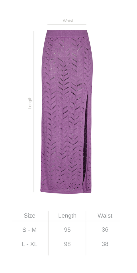 Radiant Skirt - Lavender NORGÄTE alpaca knitwear sustainably made in Peru
