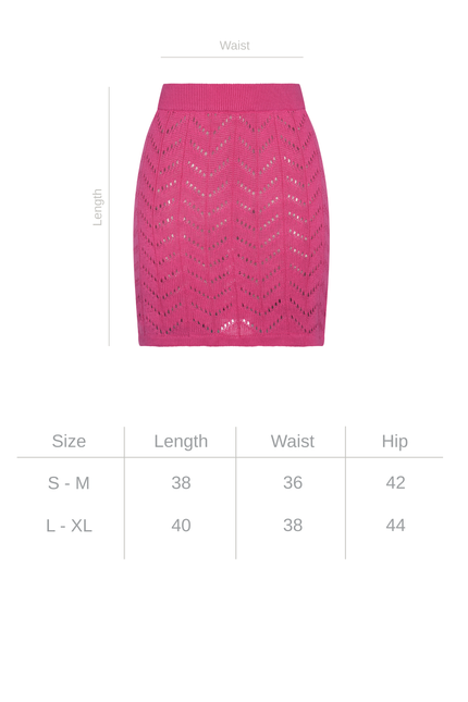 Radiant Mini Skirt - Rose NORGÄTE alpaca knitwear sustainably made in Peru