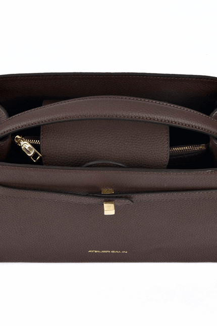 Atelier Galin | Cube Lock Bag - Choco