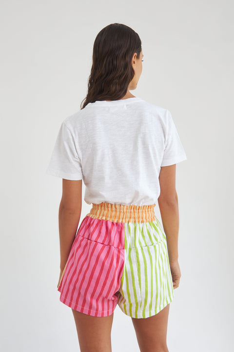State Of Georgia I THE SUNNY SIDE UP SHORTS - MULTI COLOUR STRIPES