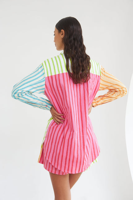 State Of Georgia I THE SUNNY SIDE UP SHIRT - MULTI COLOUR STRIPES