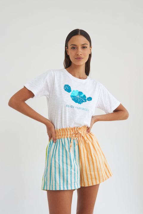 State Of Georgia I THE SUNNY SIDE UP SHORTS - MULTI COLOUR STRIPES