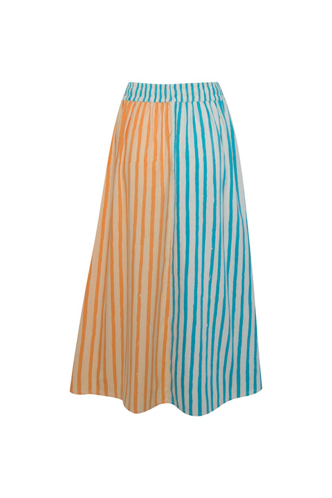 State Of Georgia I THE SUNNY SIDE UP SKIRT - MULTI COLOUR STRIPES