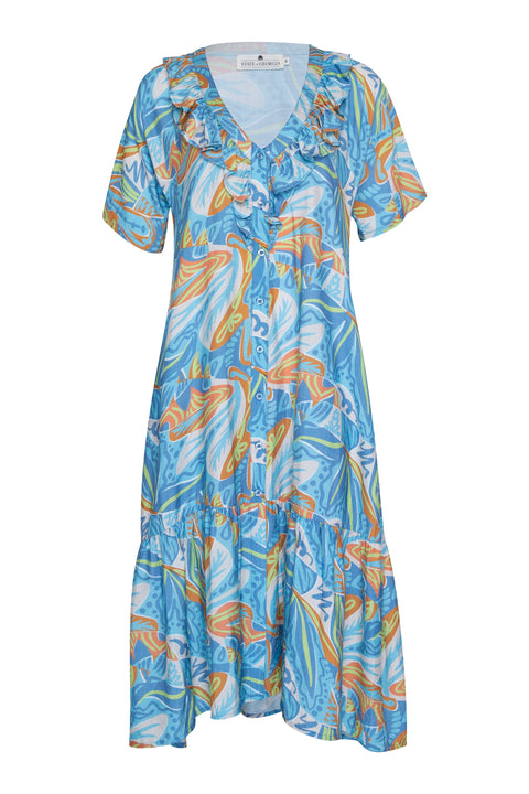 State Of Georgia I THE ELYSIAN MAXI DRESS - PARADISE BLUE