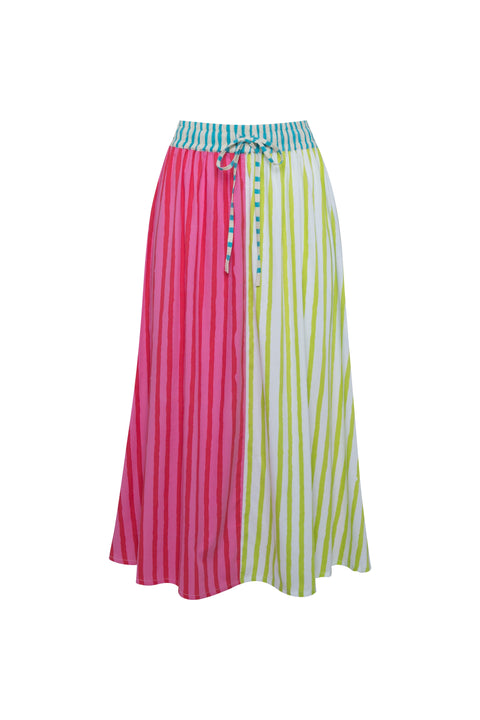 State Of Georgia I THE SUNNY SIDE UP SKIRT - MULTI COLOUR STRIPES