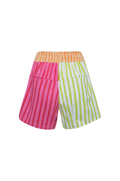 State Of Georgia I THE SUNNY SIDE UP SHORTS - MULTI COLOUR STRIPES