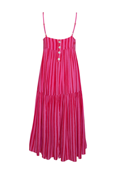 State Of Georgia I THE HOLIDAY DRESS - PINK/RED FILM STRIPE