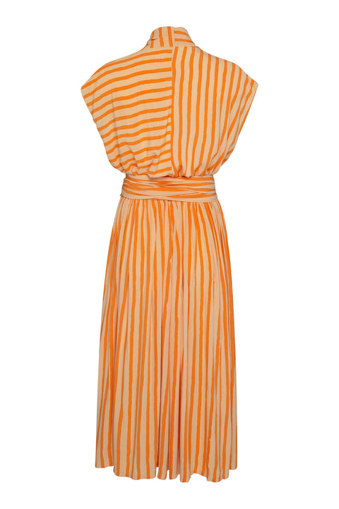 State Of Georgia I THE POINT DRESS - ORANGE FILM STRIPE