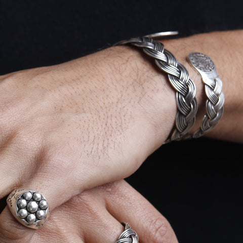 Yelli Jewels | Coins Braided Bangle Bracelet