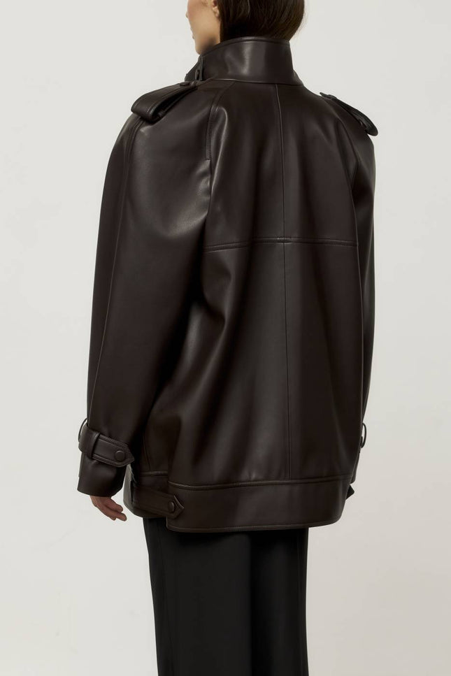 Kolosova | Chocolate Double-Breasted Jacket