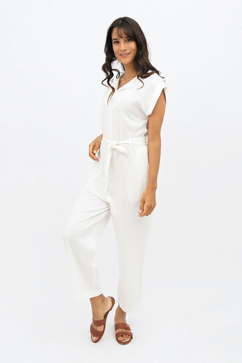 1 People | Dakar - Straight Leg Jumpsuit -Porcelain