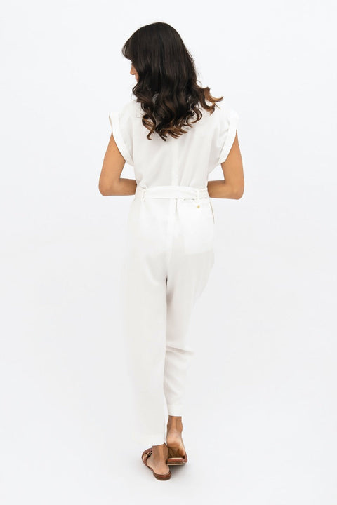 1 People | Dakar - Straight Leg Jumpsuit -Porcelain