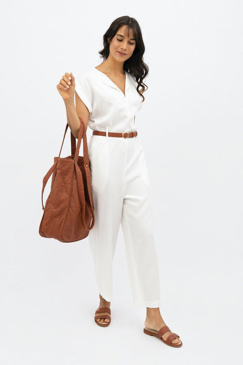 1 People | Dakar - Straight Leg Jumpsuit -Porcelain