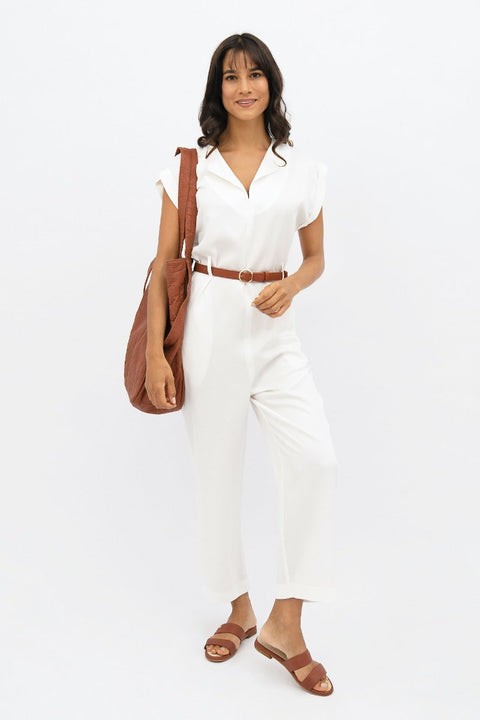 1 People | Dakar - Straight Leg Jumpsuit -Porcelain