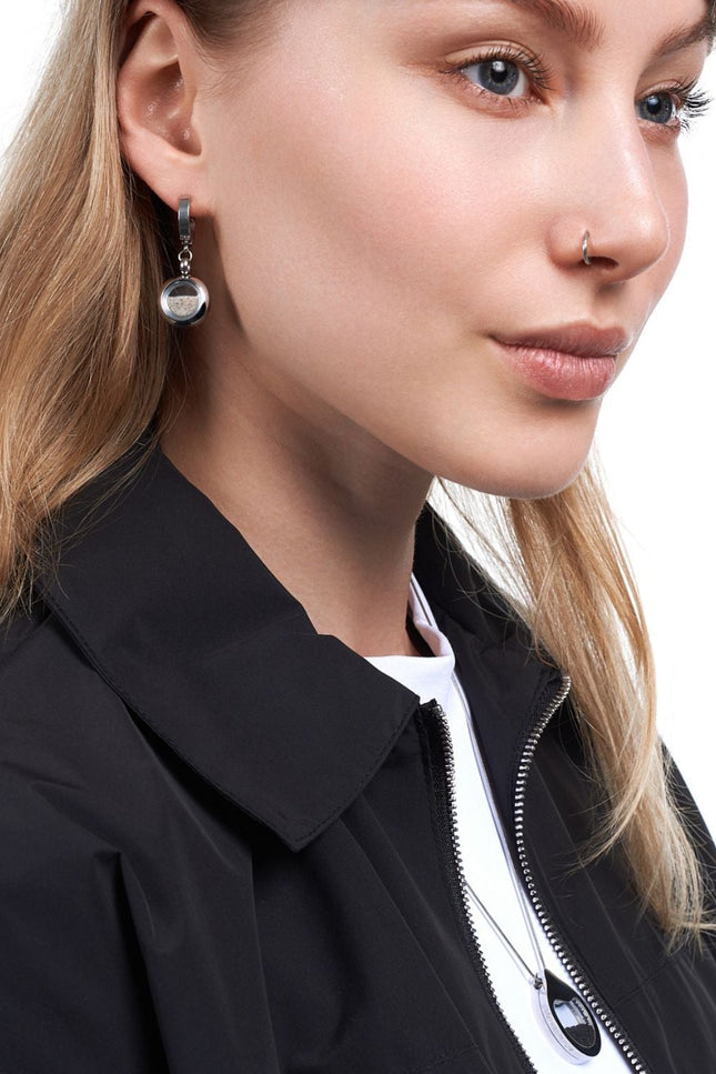 My Little Nature I Dangle Huggie Earrings With Beach Sand