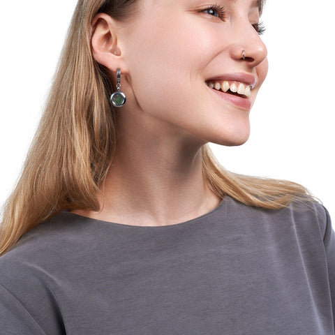 My Little Nature I Dangle Huggie Earrings With Pine Needles