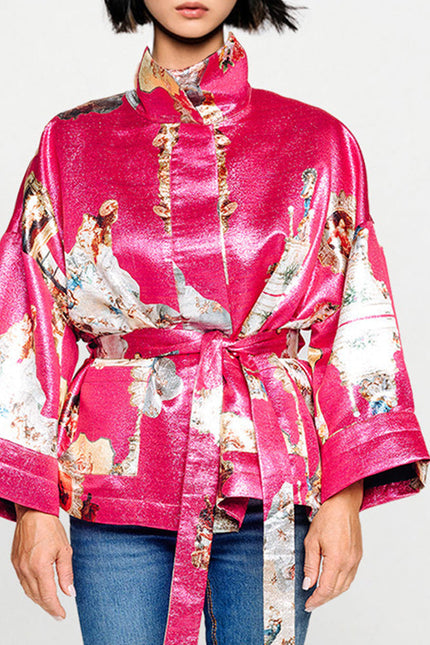 Square Boxy Jacket - Sicily Hot Pink