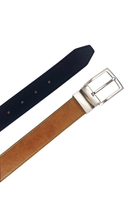 Canussa | Reverse reversible belt – Black/Camel