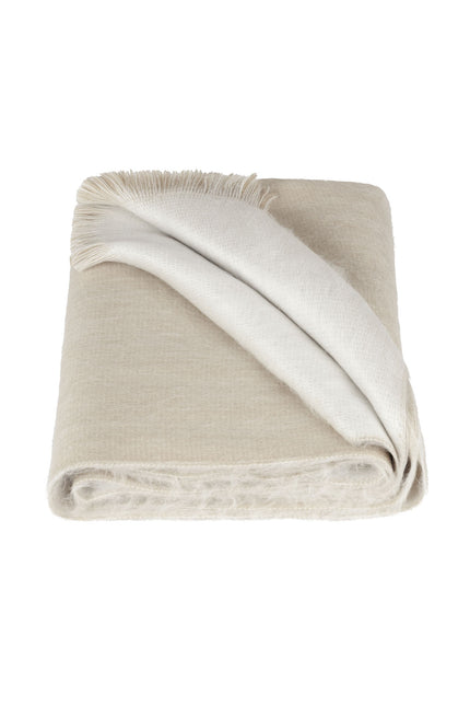 Alpaca Loca | Slim Double Scarf Beige / White