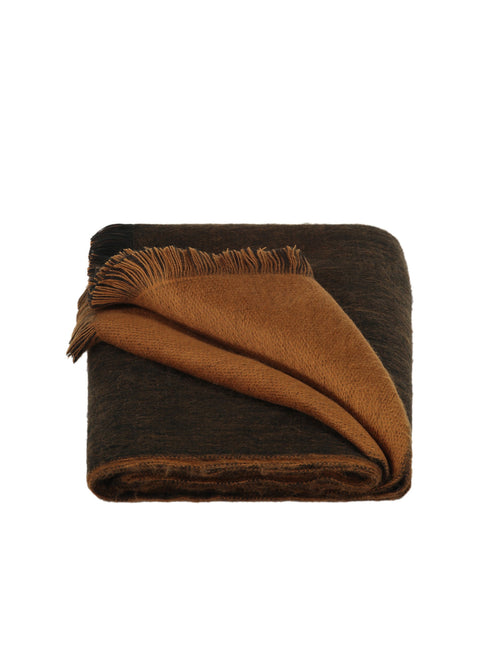 Alpaca Loca | Double Scarf Black / Camel