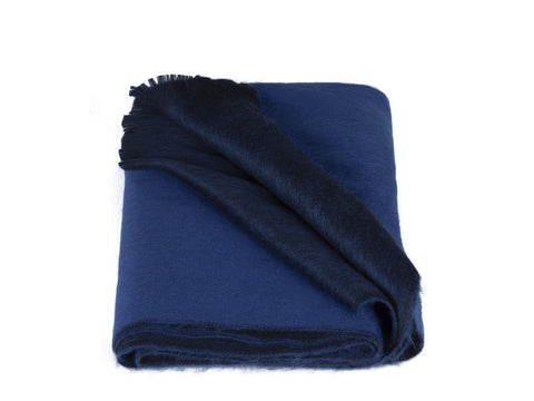Alpaca Loca | Slim Double Scarf Cobalt / Royal Blue