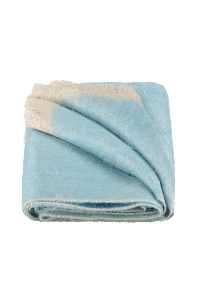 Alpaca Loca | Double Scarf Sky Blue / Beige