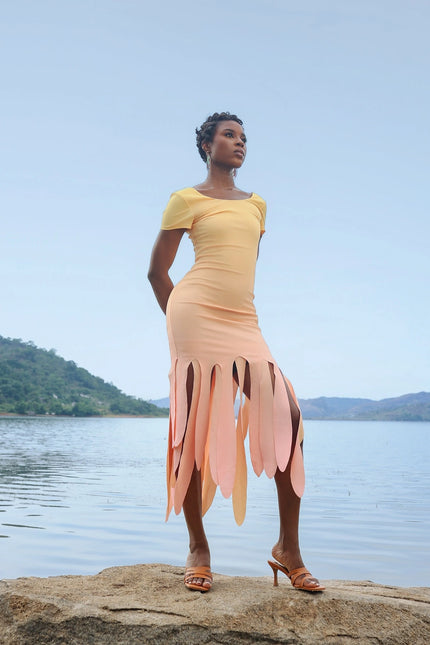Aluka | Kaya Laser-cut Dress
