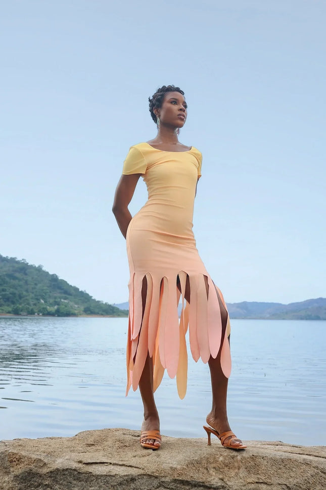 Aluka | Kaya Laser-cut Dress